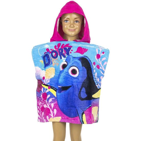 Disney Finding Dory - Dory en Nemo - Badponcho - Poncho - Roze - 50 x 100 cm - katoen van Disney
