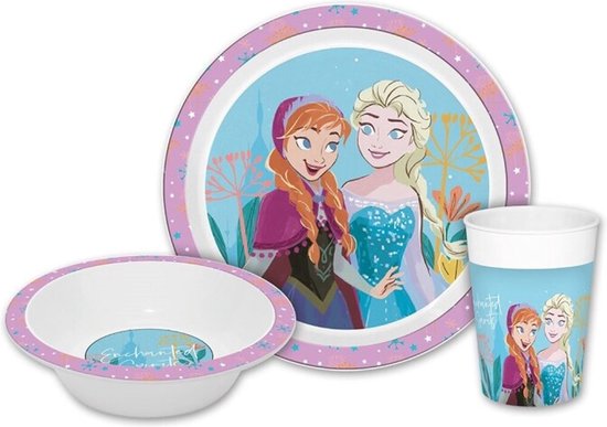 Disney Frozen - Ontbijtset - Dinerset - Lunchset - Bord - Kom - Beker - Anna & Elsa van Disney