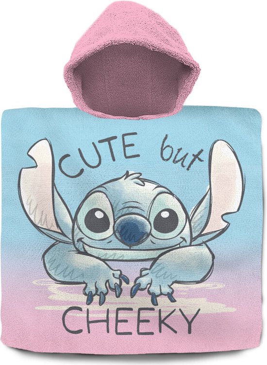Disney Lilo & Stitch Badponcho - Katoen - Poncho - Handdoek - Strand - 60 x 60 CM van Disney