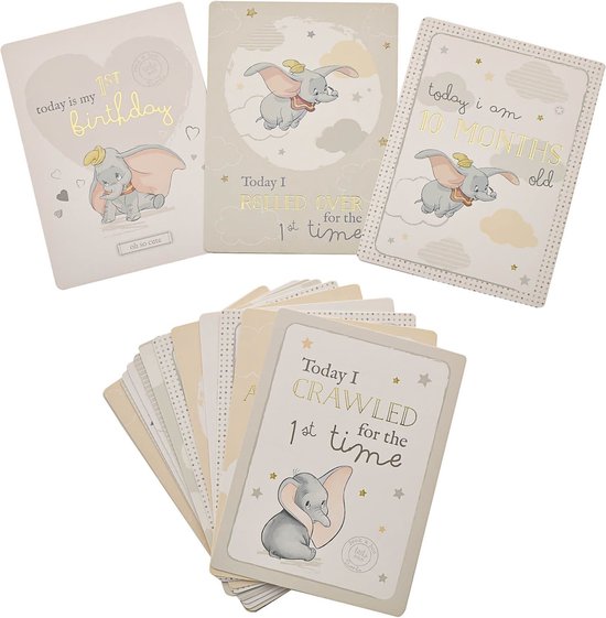 Disney Magical Beginnings - Dombo Milestone cards - 24 kaarten in doosje van Disney