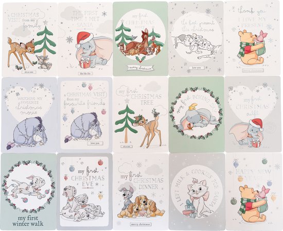 Disney Magical Beginnings - Kerst Milestone cards - 15 kaarten in doosje van Disney