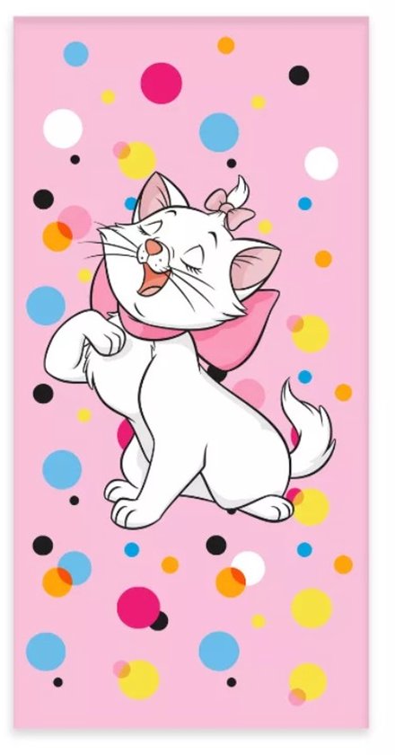 Disney Marie Bubbles badlaken, Aristocats badlaken, Marie handdoek, Handdoek aristocats , strandlaken 60x120cm van Merkloos