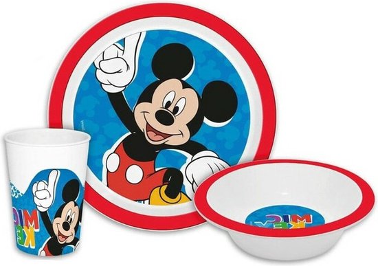 Disney Mickey Mouse - Ontbijtset - Dinerset - Lunchset - Bord - Kom - Beker - Jongens van Disney
