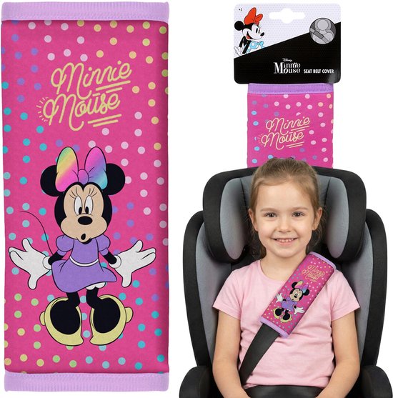DISNEY Minnie Mouse Auto gordelhoes, beschermhoes, hoes, hoes met klittenbandsluiting van Merkloos