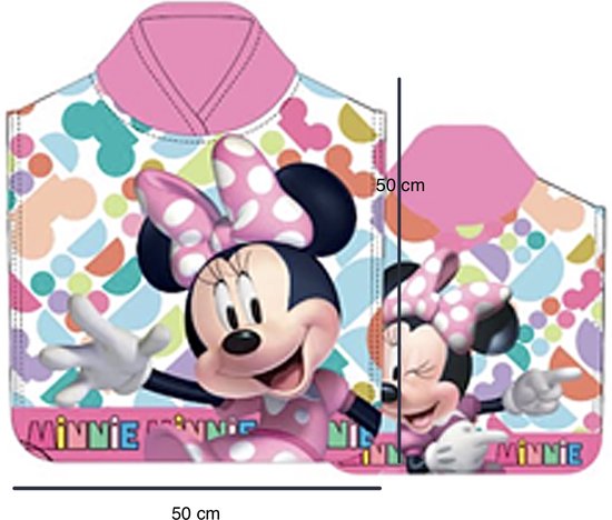 Disney Minnie Mouse Badponcho - Poncho - Sneldrogend - Multi - 50x100 cm (uitgevouwen) - One Size (ongeveer 2-5 jaar) van Disney