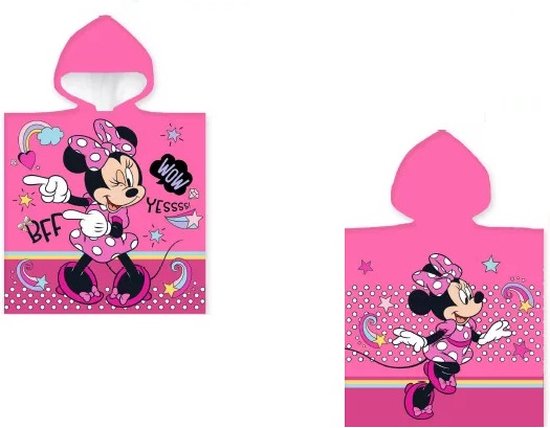Disney - Minnie Mouse - Poncho - Badcape - 50x100cm – Katoen van Disney