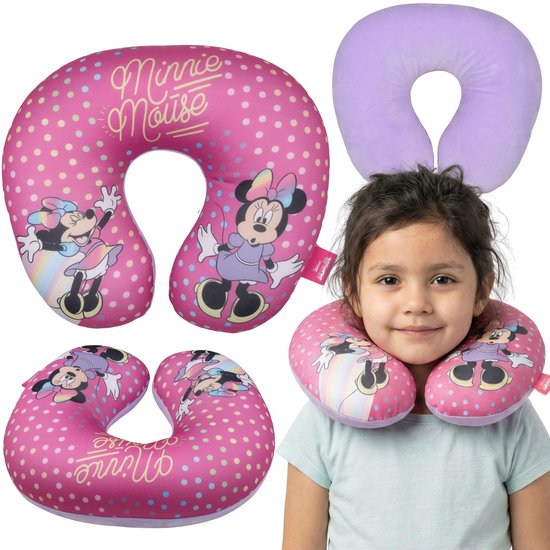 Disney Minnie Mouse Reiskussen, nekkussen voor in het vliegtuig, hoofdsteun voor in de auto 26x30cm