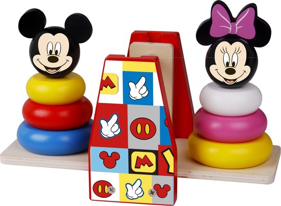 Disney Stapeltoren Weegschaal Mickey & Minnie Mouse 23 Cm Hout van Disney
