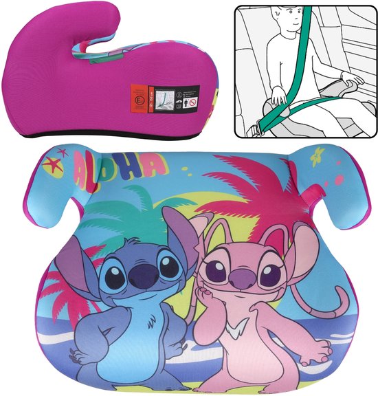 DISNEY Stitch Autostoeltje, kinderzitje, kinderstandaard 22-36 kg, 125-150 cm van Merkloos