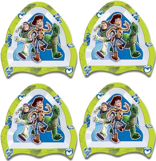 Disney - Toy Story - Buzz Lightyear - Bordjes - Borden - Bord - 4 stuks - Dik melamine - Vaatwasser bestendig van Disney