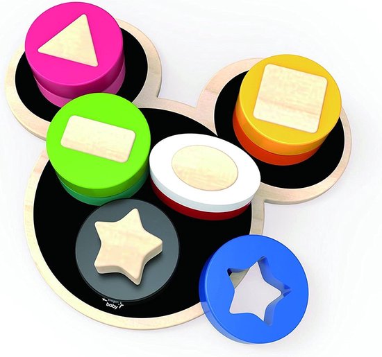 Disney Vormenpuzzel Mickey Mouse Junior Hout 10 Stukjes van Disney