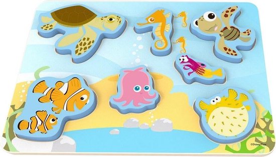 Disney Vormenpuzzel Nemo Junior Hout 7 Stukjes van Disney