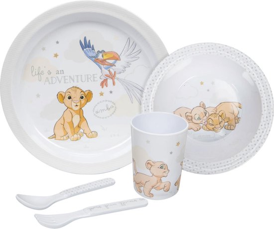 Disney Widdop &Co. Kinderservies Simba - Lion King 5-delig van Merkloos