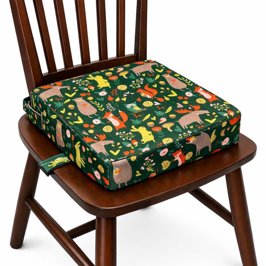 DIVERZA Stoelverhoger - Zitkussen Tafel - Verhoogkussen - 9 cm hoog - Stoelverhoger voor kinderen - Zitverhoger - Stoelverhoger eettafel - Peuter - Groen van Merkloos