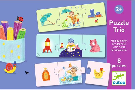 Djeco Puzzel Trio Trio-My Daily Life van Djeco