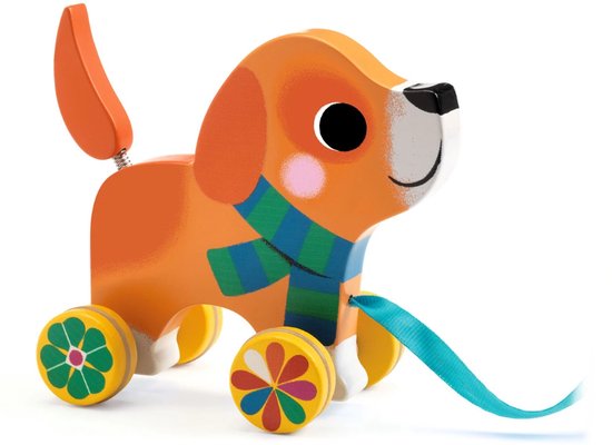 Djeco trekfiguur hondje Lou van Djeco