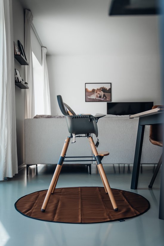 DMS multifunctionele knoeimat + zakje, antislip en wasbaar zwart van DMS