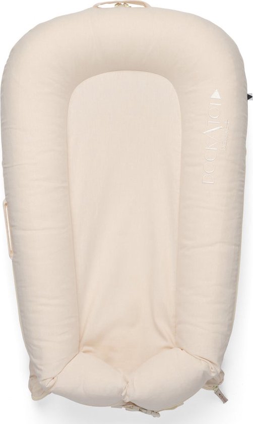 DockAtot Deluxe+ Zand Beige Chambray 2023 - babynestje - ademend materiaal - 0 tot 8 maanden van DockATot