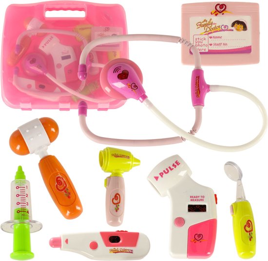 Dokterset Speelgoed - 9 delig - Speelgoeddokterset - Gereedschap - Doktersset - Dokterskoffer - Speelgoed - Vanaf 1 jaar - Educatief - Ontwikkeling - Meisjes van $