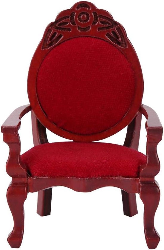 Dollhouse Furniture, 1:12 Miniature Wooden Dining Chair Single Chair Dollhouse Toys for Home Living Room Kitchen OrnamentsDoll Theater van Merkloos