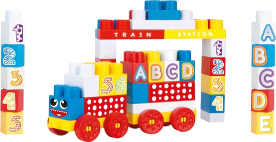 Dolu 50 stuks Gekleurde Blokken met Trein 5031 van Dolu