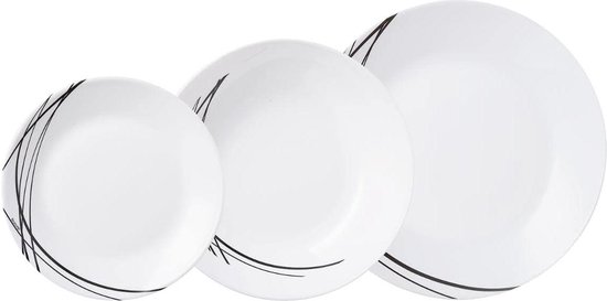Domitille 18-delige Luminarc tafelservies opaal - Koopgids en Review borden set van Luminarc