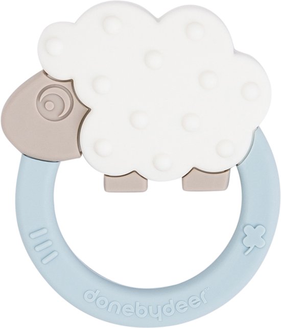 Done by Deer Bijtring Schaap Sheepy Blue van Done by Deer