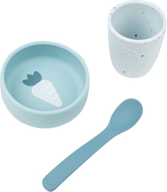 Done By Deer Eerste Eetset Blue van Done by Deer