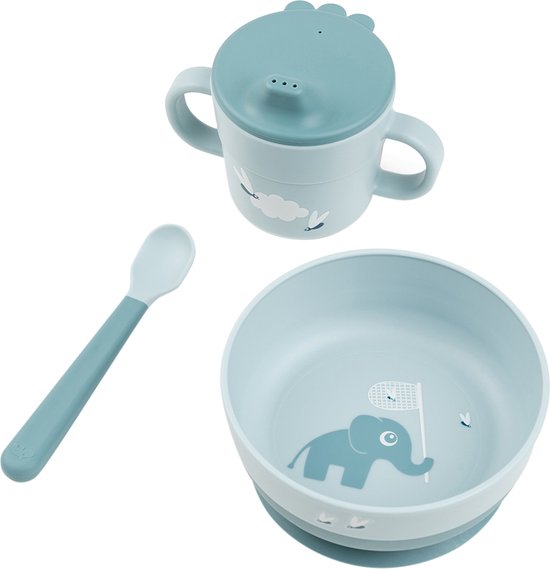 Done by Deer eetsetje first meal elphee - blauw van Done by Deer