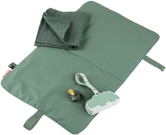 Done by Deer Foldable Changing Mat - Green van Done by Deer