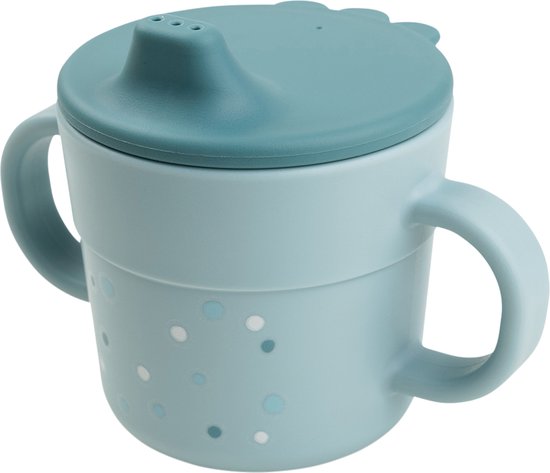 Done By Deer Foodie Spout Cup Happy Dots Blue van Done by Deer