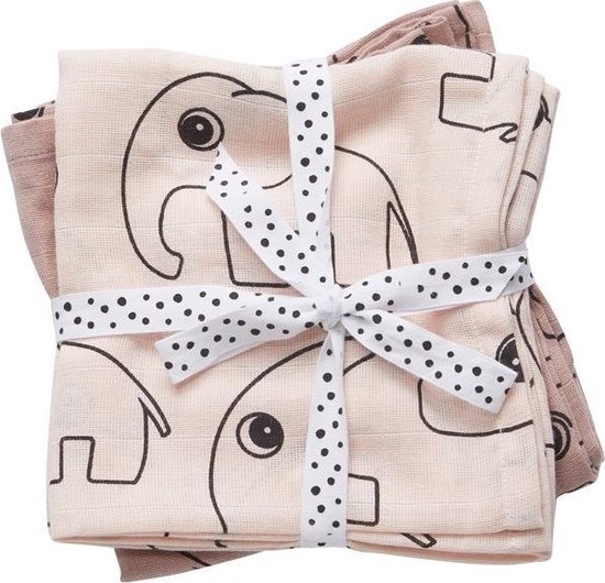 Done By Deer Hydrofiele Doeken XL Contour - Roze - 2 stuks van Done by Deer