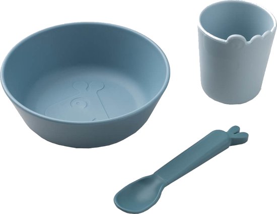 Done By Deer Kiddish First Meal Set Blue van Done by Deer