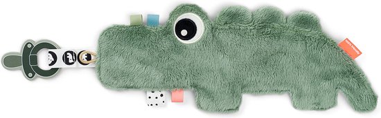 Done By Deer Knuffeldoekje Cozy Friend - Croco green van Done by Deer