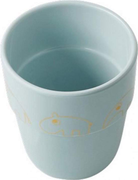 Done By Deer Melamine Drinkbeker Contour gold/blue * van Done by Deer