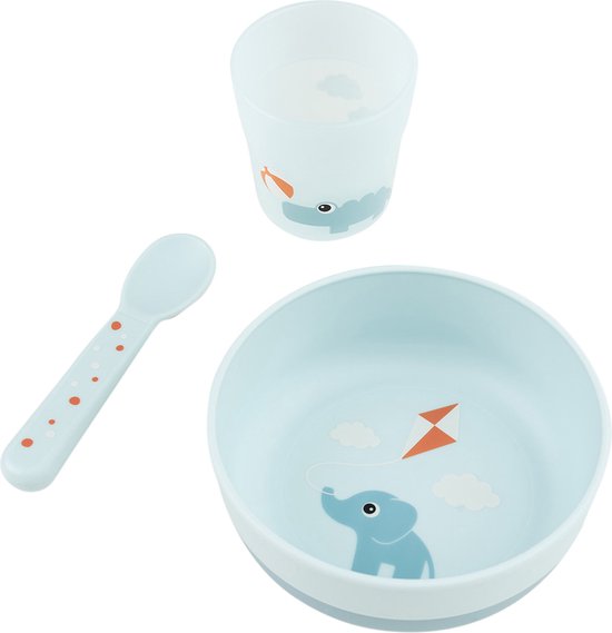 Done By Deer Playground First Meal Set - Blue van Done by Deer