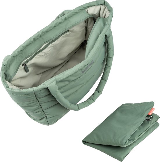 Done By Deer Quilted Changing Tote Bag Green van Done by Deer