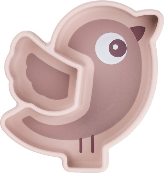 Done By Deer Silicone Stick&Stay Snack Bord Birdee Powder van Done by Deer