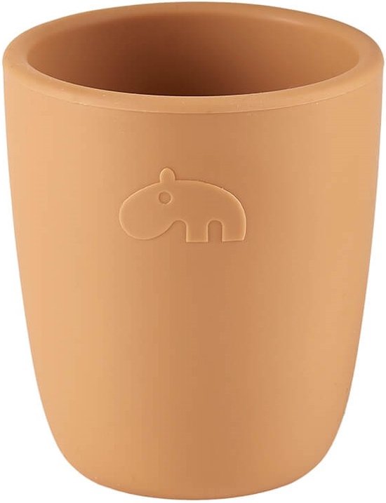 Done by Deer siliconen beker mosterd van Done by Deer