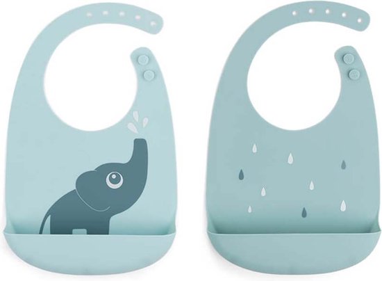 Done by Deer Siliconen Slab 2-Pack - Elphee Blue van Done by Deer