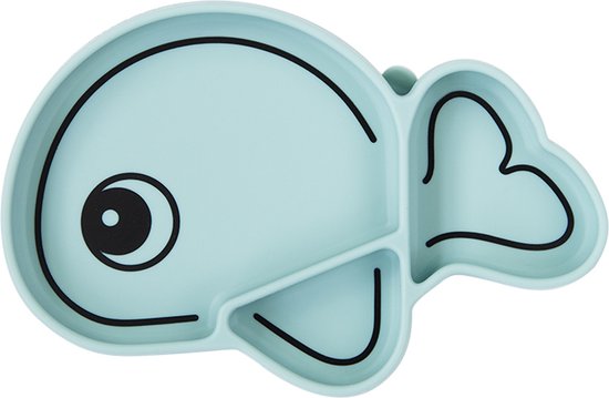 Done by Deer Siliconen Stick&Stay Bord Wally - Blue van Done by Deer