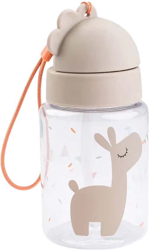 Done by Deer Straw Bottle - Celebration - Sand van Merkloos