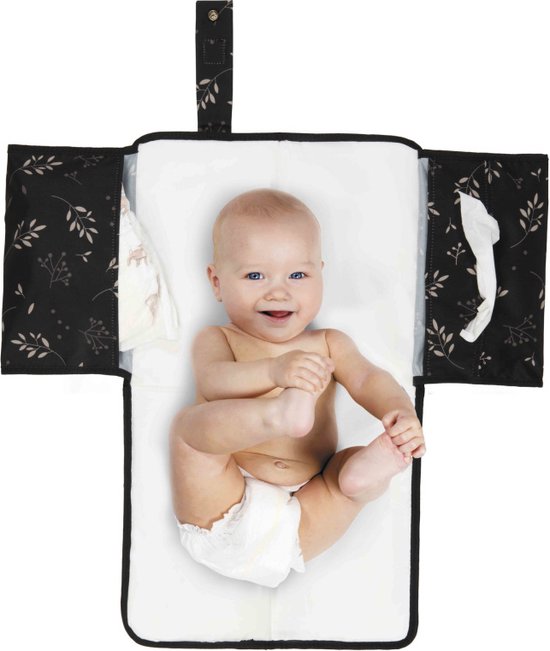 Dooky 3-in-1 Changing Pack - Romantic Leaves Black van Dooky