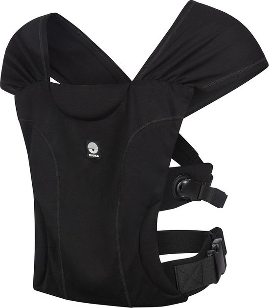 Dooky Baby Draagzak en Baby Draagdoek in één - Hybrid Baby Carrier Be One Black - Draagzak baby vanaf geboorte 56-74 CM - Draagdoek Baby Newborn - Ergonomische draagzak - Babydraagzak
