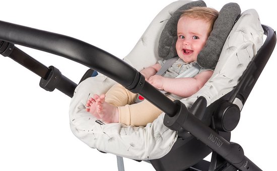 Dooky - Babykussen - Grijs - 0-5 jaar - Hoofd en nek ondersteuning - Voor kinderwagen en autostoel van Dooky