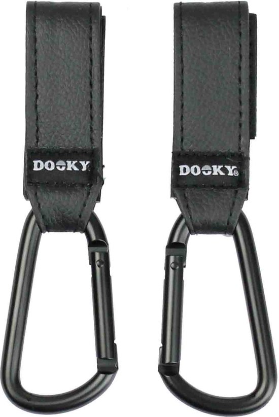 Dooky Buggy/Kinderwagen Haak klein 2 stuks - Zwart van Dooky