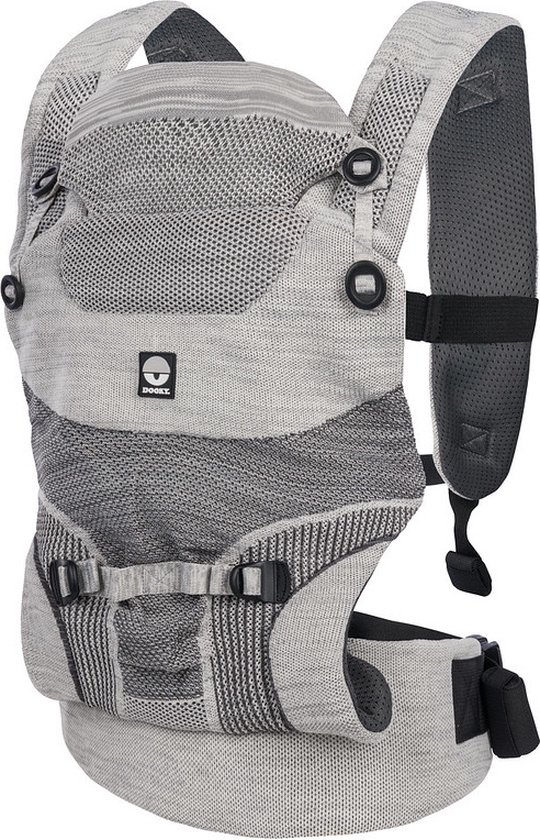Dooky Draagzak Baby - Baby Carrier Terra Nova Grey - Kinderdrager - Draagzak Peuter en Baby 3,5-15 kg - Ergonomische M-positie - Rugdrager - Verstelbaar en Ademend - Draagzakken - Babydraagzak van Dooky