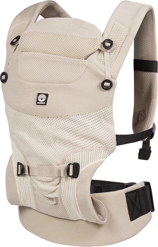 Dooky Draagzak - Terra Nova - 3,5-15kg - Beige - Draagbaar op 3 manieren - Ergonomische zit M-positie - Verstelbaar - Ademend van Dooky