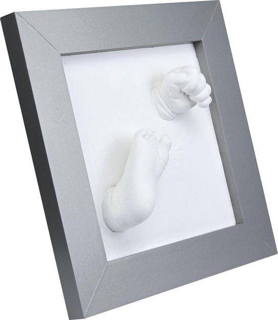 Dooky Gift handafdruk 3D Deluxe - Zilver frame - 3D hand en voet afdruk - Inclusief memory box van Dooky