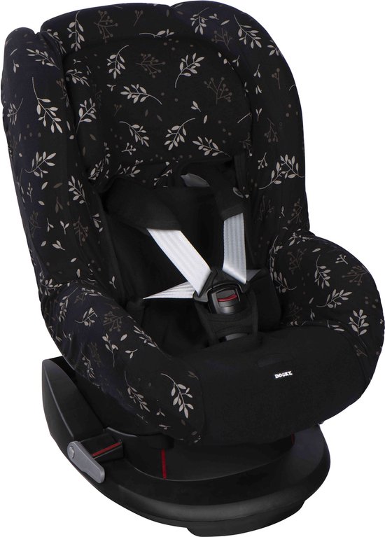 Dooky Seat Cover Groep 1 Autostoel hoes Romantic Leaves Black van Dooky